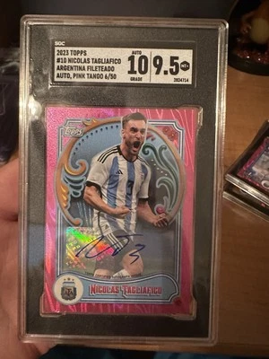 2022-23 Topps Fileteado Argentina Nicolas Tagliafico /50 Pink Tango SP - Image 1 of 2