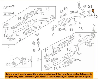 NEW OEM 2005- 14 SUBARU Legacy & OutBack Exhaust-Interned Pipe Gasket 44011AE01A - Image 1 of 4