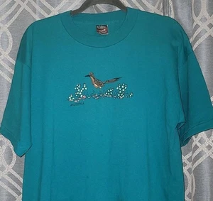 Camiseta De Colección Arizona Single Stitch Roadrunner Talla XL Verde Azulado 50/50 Brillo Usada en Excelente Condición  - Imagen 1 de 6