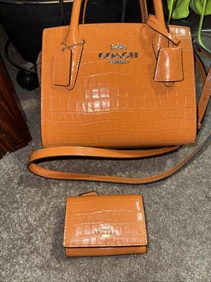 Coach Croc ADR Carryall Tote Bag-Washed Orange—Micro Wallet Included - Image 1 of 4