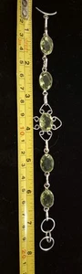 Beautiful Hand Made Silver And Peridot Bracelet - Picture 1 of 2