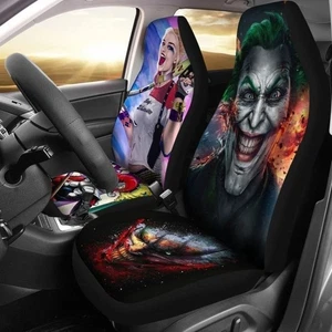 Fundas de asiento de auto Joker y Harley Quinn DC Comics accesorios interiores automáticos regalo - Imagen 1 de 1