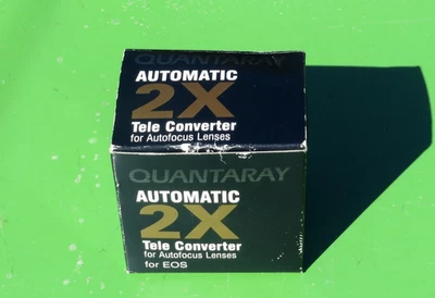 QUANTARAY 2X  AUTOMATIC TELE CONVERTER AUTOFOCUS LENS EOS 4 NIKON MADE IN JAPAN - Image 1 of 4