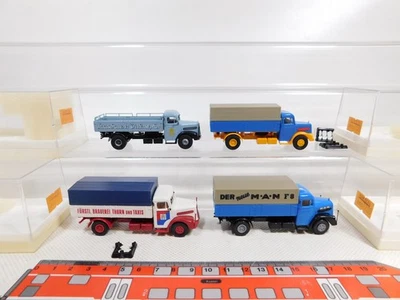 4x Brekina H0 1:87 Model Truck Man F8 7200 7202 7203 Very Good +Box #DP212-1 - Image 1 of 4