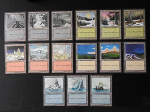 15 Card Basic Land Set French LP/MP [Ice Age] Mtg Magic Free Tracking! - Picture 1 of 4