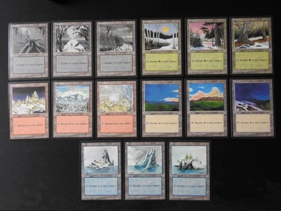 15 Card Basic Land Set French LP/MP [Ice Age] Mtg Magic Free Tracking! - Image 1 of 4