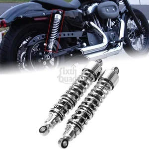 For Harley Sportster Custom XL883C XL1200C 1996-2003 Chrome Rear Shocks Absorber - Picture 1 of 19