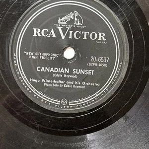 Hugo Winterhalter Rare 10" Victor 78 rpm shellac This is real / Canadian Sunset - Bild 1 von 3