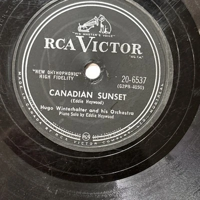 Hugo Winterhalter Rare 10" Victor 78 rpm shellac This is real / Canadian Sunset - Bild 1 von 3