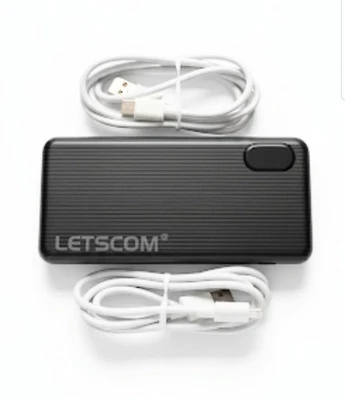 Banco de alimentación con pantalla LCD de 10.000 mAh LETSCOM, carga rápida, cables Apple/USB/Micro-USB Foto 1 de 3