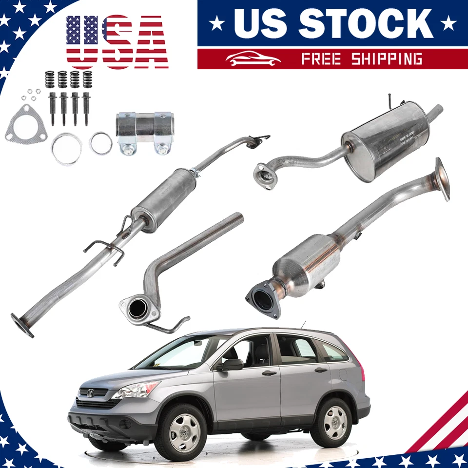 2.4L For Honda CR-V CRV 2007-2009 2008 Catalytic Muffler Exhaust System Kit - Image 1 of 4
