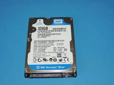 WD SCORPIO BLUE WD3200BEVT-26A23T 320GB 5400RPM SATA HDD HARD DRIVE - Image 1 of 2