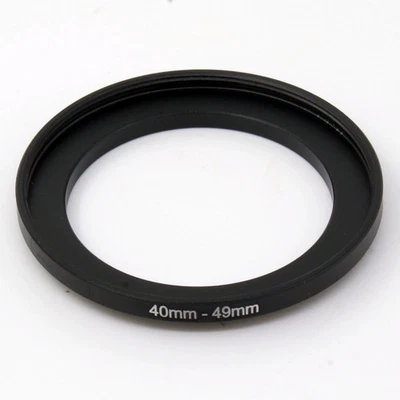40-49 Step Up Filter Ring 40mm x0.75 Male to 49mm x0.75 Female Lens adapter - Image 1 of 2