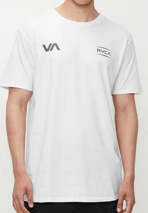 RVCA T-Shirt Men’s Front / Back Graphic White / Black Size Medium *Flaw* - Picture 1 of 14