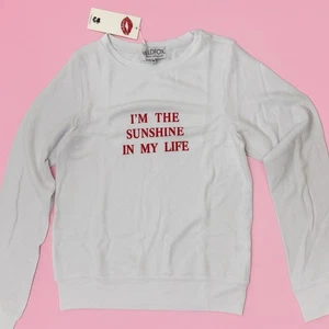 NWT  Wildfox Baggy Beach Jumper "I'm The Sunshine in My Life" - Picture 1 of 1