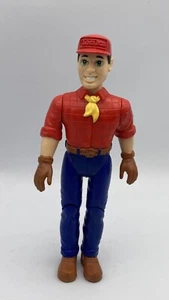 Vintage Tonka Replacement Toy Figure FARMER Man Cap Red Shirt Jeans Rancher - Picture 1 of 3