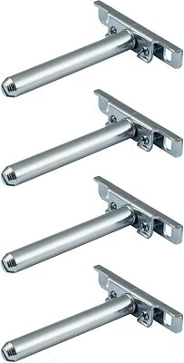 4x Staffe per mensole Regal-Bodenträger Support Fachboden-Träger Rivestita - Immagine 1 di 4