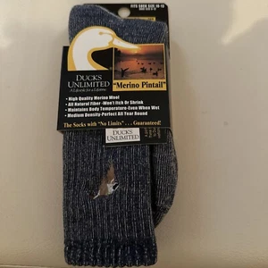 New, Ducks Unlimited Merino Pintail Sock, Fits 10-13, Navy - Picture 1 of 6