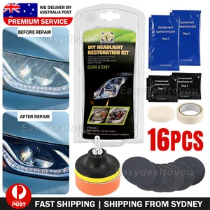Car Lens Headlight Restoration Kit Polishing Sanding Cleaner Repair Tools Set AU - Picture 1 of 10