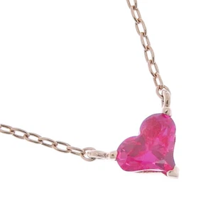 VANDOME heart Necklace K10 Pink Gold 1.4g Women - Picture 1 of 6