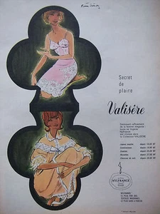 PUBLICITÉ DE PRESSE 1962 SECRET DE PLAIRE VALISÈRE JUPONS NUISETTE - ADVERTISING - Picture 1 of 1