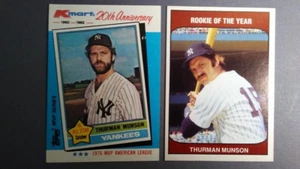 Thurman Munson Baseball Two Card Oddball Lot - Picture 1 of 1
