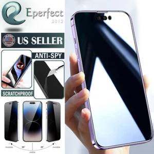 Protector de pantalla de vidrio templado antiespía privacidad para iPhone 14 Pro Max Plus - Imagen 1 de 9