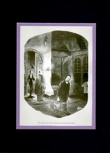 Chas Addams ADDAMS FAMILY - 'IF YOU NEED ANYTHING, JUST SCREAM' PRO MATTED PRINT - Picture 1 of 1