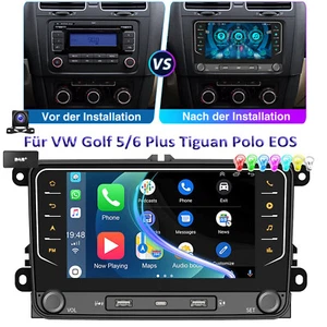 DAB+ Für VW GOLF Touran Tiguan Carplay Android14 32G Autoradio GPS NAV BT RDS FM - Bild 1 von 17