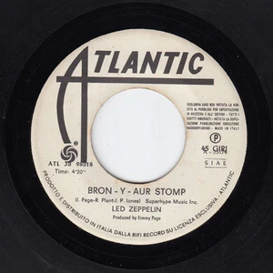 LED ZEPPELIN BRON Y AUR STOMP IMMIGRANT SONG ITALY JUKE BOX 7' PS 45 rpm RECORD - Picture 1 of 2