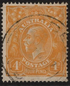 4d PALE YELLOW ORANGE KGV - USED (A30449) - Picture 1 of 1