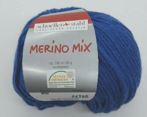 (90 € / kg): 50 g Merino Mix, Schöller + Stahl, Pt. 44700 Fb. 032 blau #5639 - Bild 1 von 1