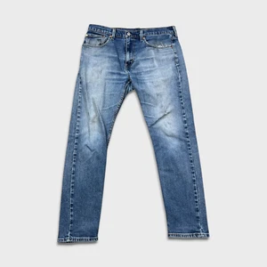 Levi's 512 Jeans Mens 32x30 Blue Slim Taper Leg Medium Wash Faded Stretch Denim - Foto 1 di 15