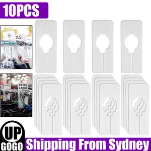 10Pcs Rectangular Clothing Rack Size Closet Dividers for Home Cloth Store AU - Picture 1 of 12