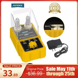 Spark Plug Tester Dual Hole Diagnostic Tool Car Gasoline Ignition Analyze 12V US - Foto 1 di 20
