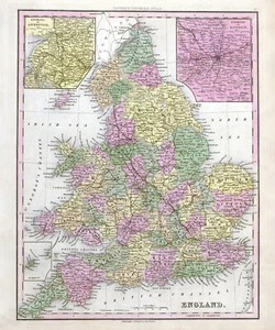 1844 Mappa d'Inghilterra - Foto 1 di 4