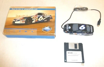 VTG Viagra Race Car #6 PS/2 Computer Mouse with Setup Disk & Box (2002) READ - Image 1 of 4