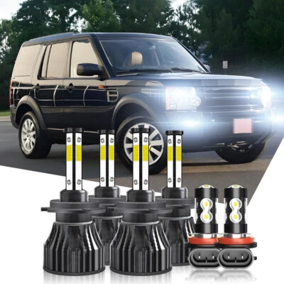 For Land Rover LR3 2005-2009 New LED Headlight High/Low + Fog Light 6x H7 H7 H11 - Image 1 of 4