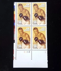 1993 Plate Block 2766 Mint MNH US Stamps! Joe Louis! Boxer boxing - Picture 1 of 2