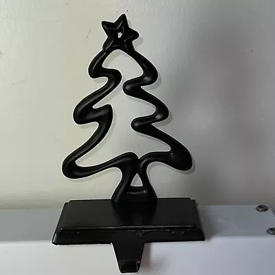 Medias de Navidad Pintado Negro Árbol de Navidad * Arañazos Foto 1 de 4