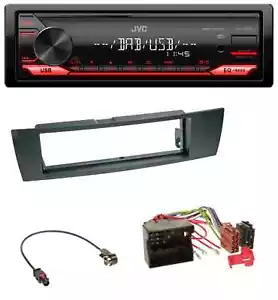 JVC MP3 DAB 1DIN AUX USB Autoradio für BMW 1er E87 3er E90-3 X1 E84 Z4 E89 - Bild 1 von 8