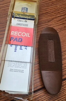 Pachmayr Field Light Weight Recoil Pad White Line Brown F250-L-BN #00202 NOS - Image 1 of 4