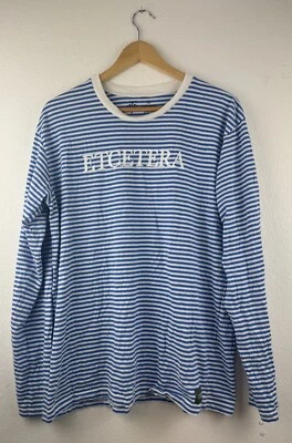 Camiseta ETC Etcetera Rarewear Manga Larga Azul Rayas Para Hombre XL Foto 1 de 4