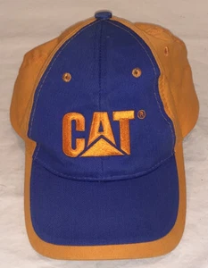 CAT Rare Blue And Orange Embroidered Adjustable Baseball style Hat - Pre Owned - Picture 1 of 5