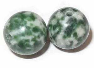 Grünflecken - Jasper. Halbedelstein.  Perlen. 10mm. Strang - Picture 1 of 1