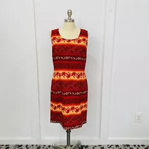 Sag Harbour Sheath Dress Womens Petite Size 10P Red Sleeveless Floral Print - Picture 1 of 15