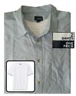 BASIC NEW Striped Up Cotton Button Shirt  T-Shirts Set Big Tall 4XL QCO