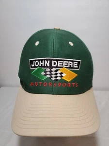Vintage 90s John Deere Motorsports Chad Little Nascar Snapback Racing Hat Tonkin - Picture 1 of 6