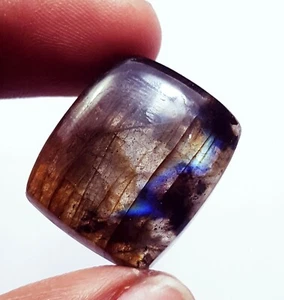 24.90 Ct Loose Gemstone 100% Natural Labradorite Cushion Cabochon Certified - Picture 1 of 8