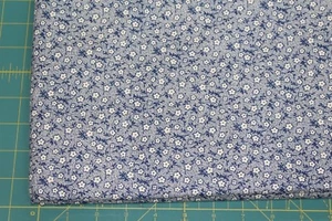 100 % Cotton fabric ~ Cream speckled navy flowers & leaves ~ BTY - Picture 1 of 2
